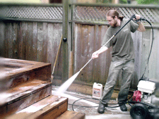 how to stain a deck