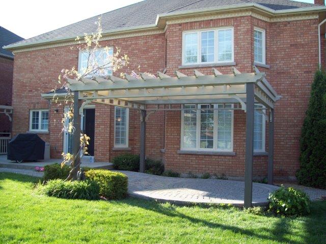 Woodbridge Pergola for Angie all stained