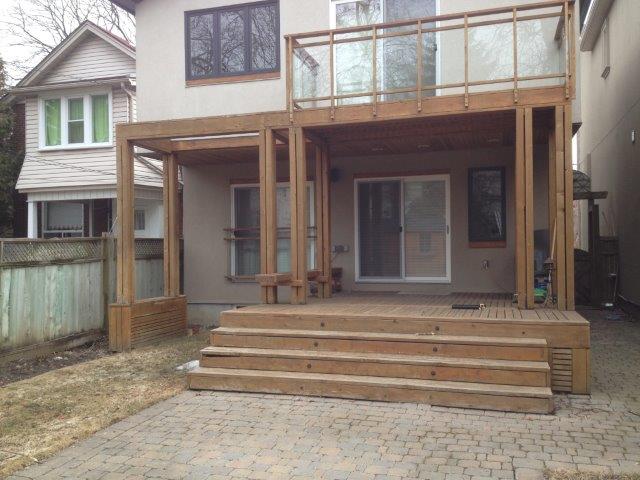 Davids cedar deck before.