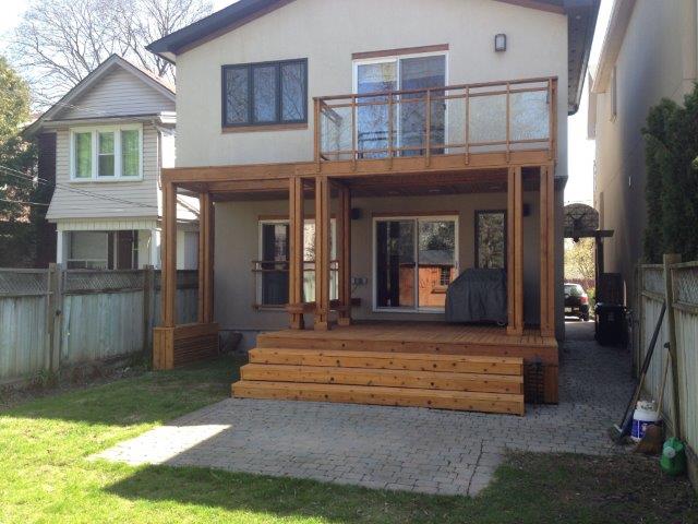 Davids cedar deck after stain.