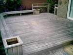 staining a deck